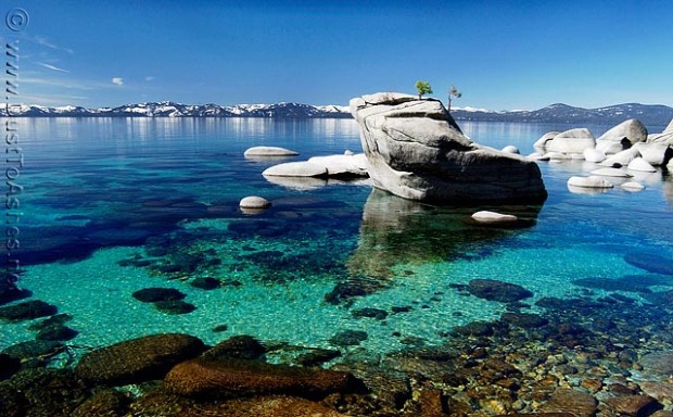Clear Tahoe water.