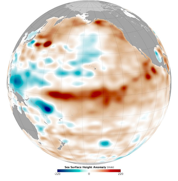 Earth's Ocean surface temperatures on March 13th, 2015