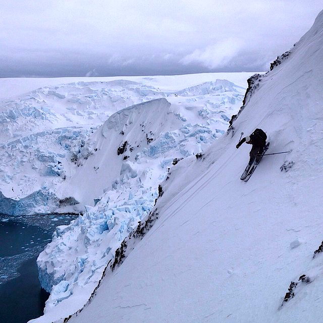 Seth Morrison dropping in in Antarctica. November 2014. photo: David Rosenbarger