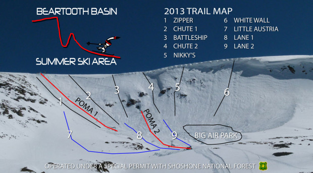 Beartooth Basin trail map