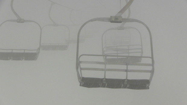 The socked in part of the day.  Chair 23.