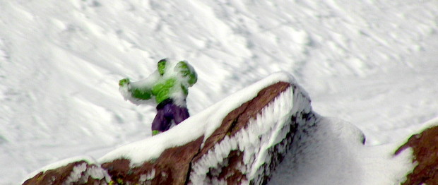 The Hulk with snow on chair 23.