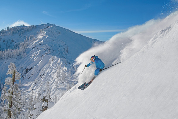 75 years of Sugar Bowl, Tahoe's oldest ski resort.  Daron Rhalves ripping it up in 2013.