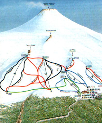 Pucon ski resort trail map.