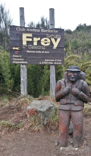 The Little Frey man showing you the trail head