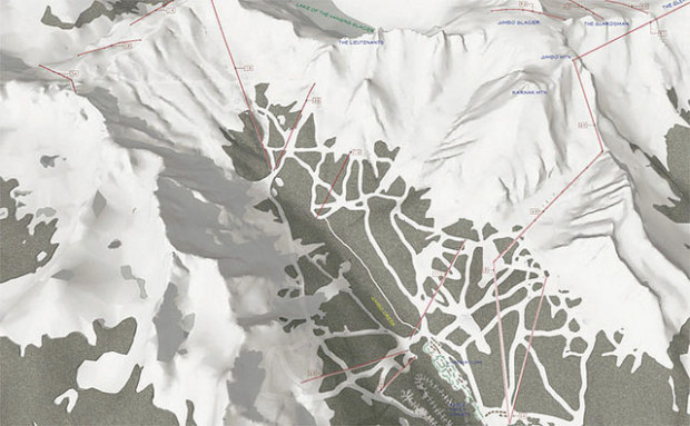 How the Jumbo Glacier ski resort was to look.  