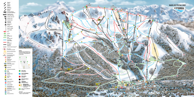 Catedral ski resort trail map
