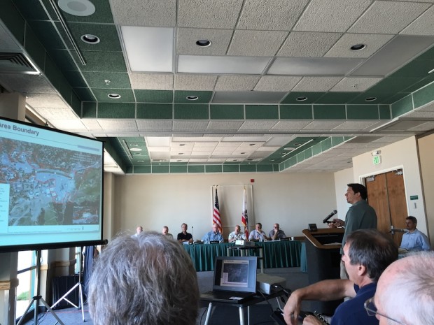 Alex Fisch presenting the dEIR to the people yesterday at the Placer County Planning Comssion meeting.  photo:  UnofficialAlpine.com