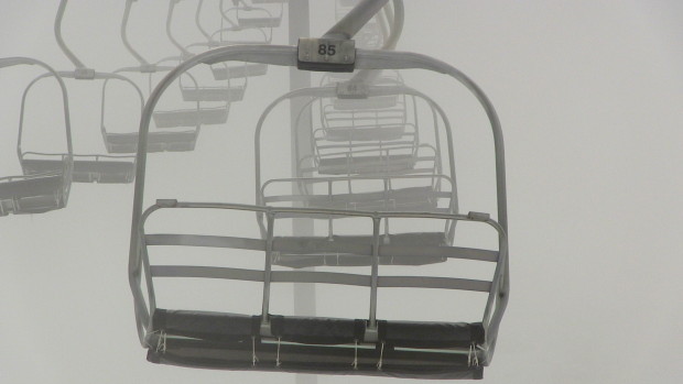 Empty chairlifts at Mammoth, CA in May, 2015.  photo:  snowbrains