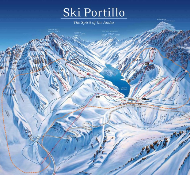 Portillo trail map. They don't have webcams, but we're almost certain there is zero snow there right now.  