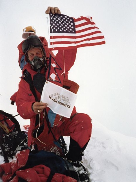 Dick Bass summiting Mt. Everest and being the first to complete the Seven Summits on April 30th, 1985.