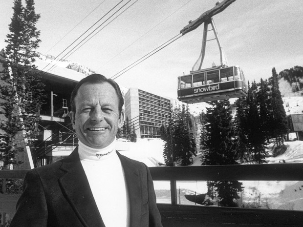 Dick Bass and the famous Snowbird Tram.
