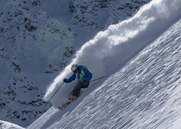 Stian Davenport in Portillo, Chile in August 2015.  photo:  jesse hoffman