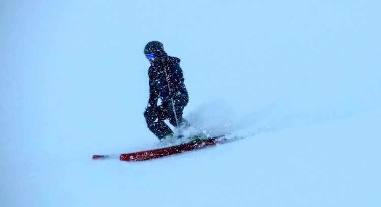 Great skiing in tough visibility on Nubes this week.