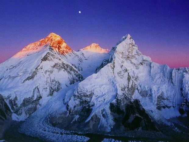 Mt. Everest in the early morning light.