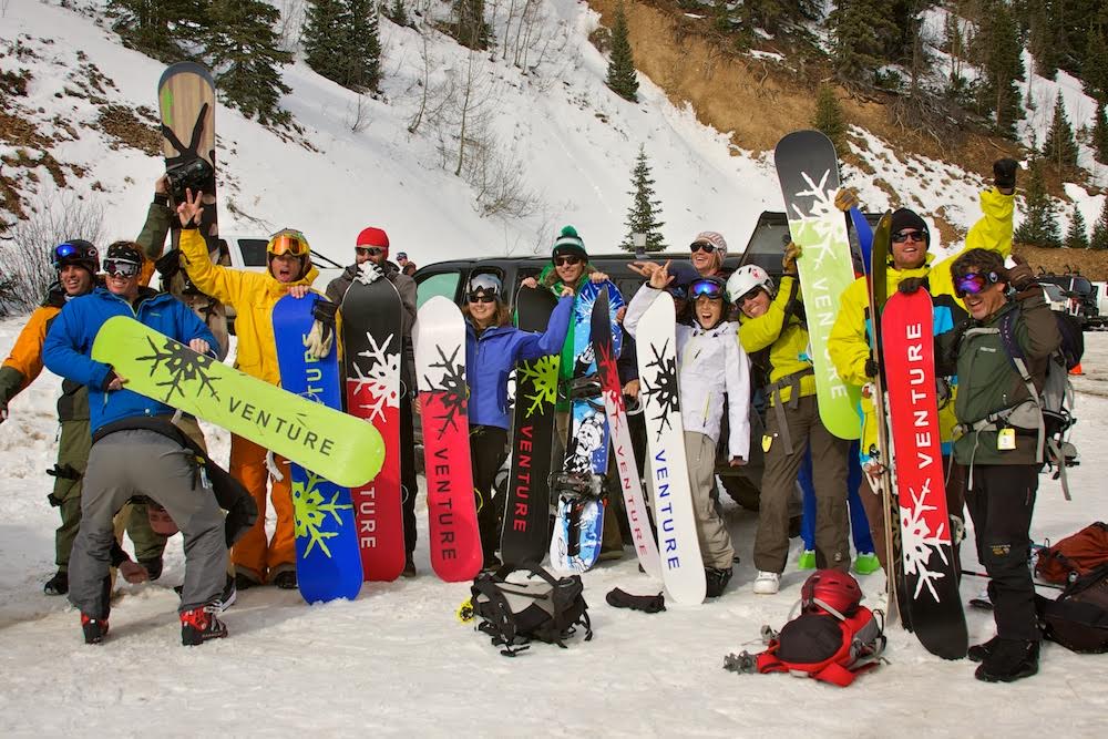The Venture snowboards crew.