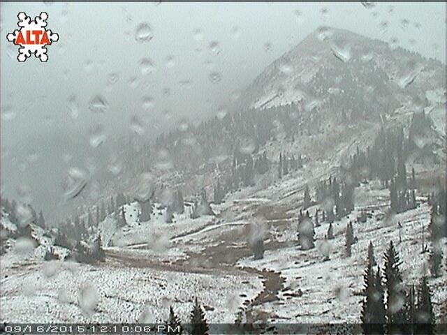 Snowing at Alta, UT today.