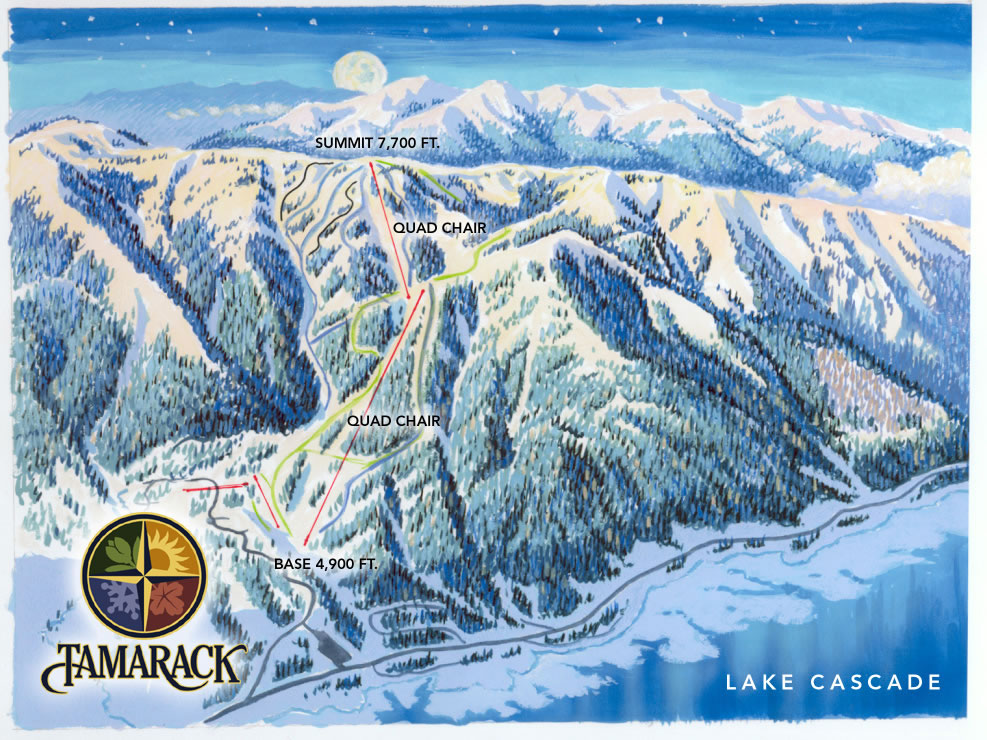 Tamarack ski resort map