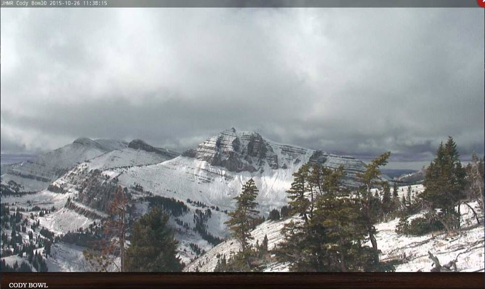 Snow at Jackson Hole, WY today