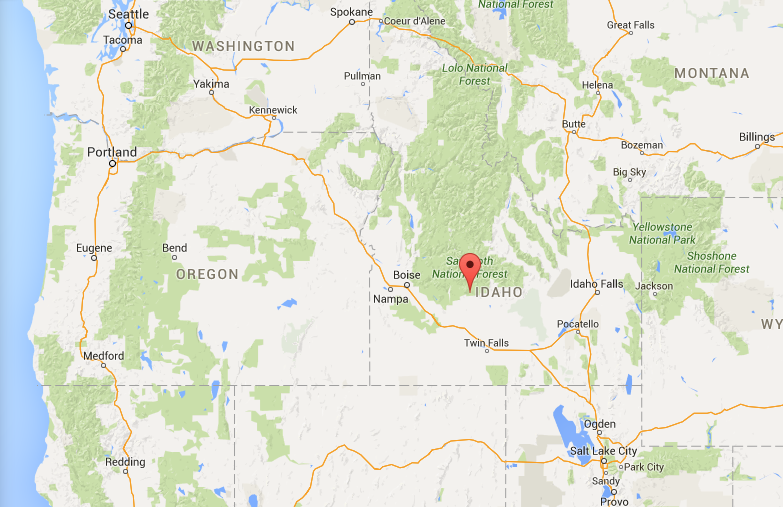 Location of Soldier Mountain ski area, ID. Closest city = Fairfield, ID