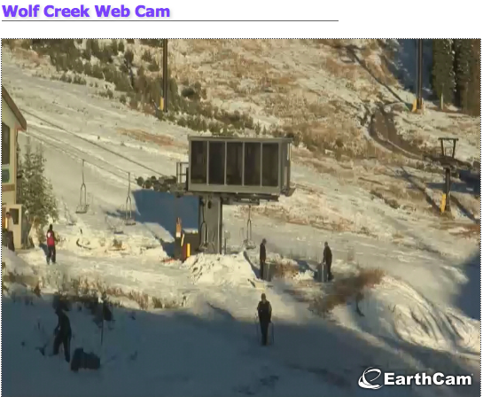 Wolf Creek, CO on Saturday morn. You can see them out there getting things ready!