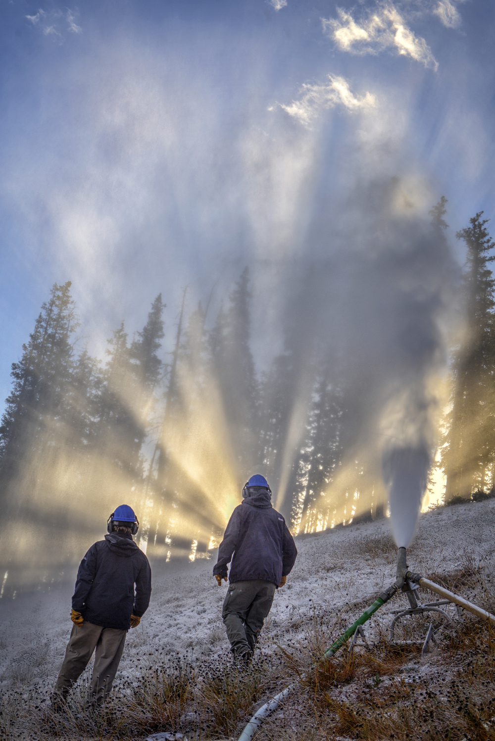 Snowmaking began at Copper Mountain, CO yesterday morning. photo: Tripp Fay/Copper Mountain Resort
