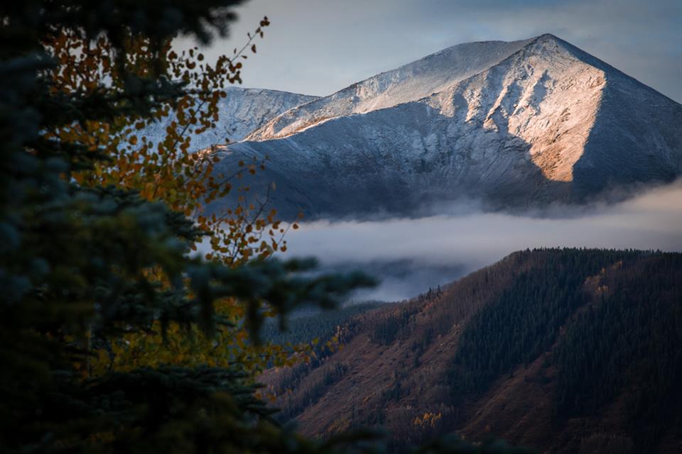 Crested Butte, CO with new snow yesterday. photo: crested butte
