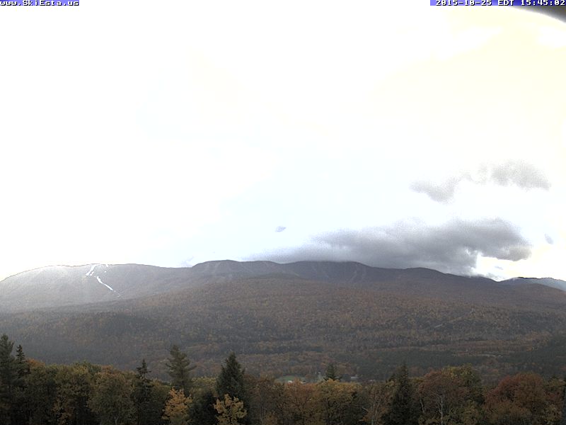 Sunday River webacm showing just a bit of snow up top today.