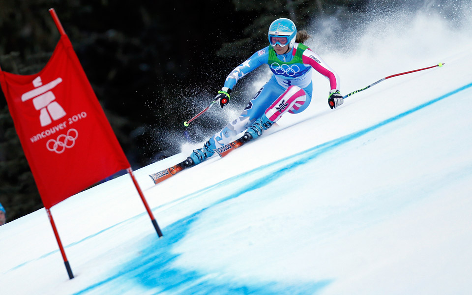 Julia has 4 Olympic ski medals.