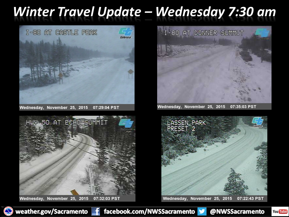Chains are currently required for all Sierra highways.