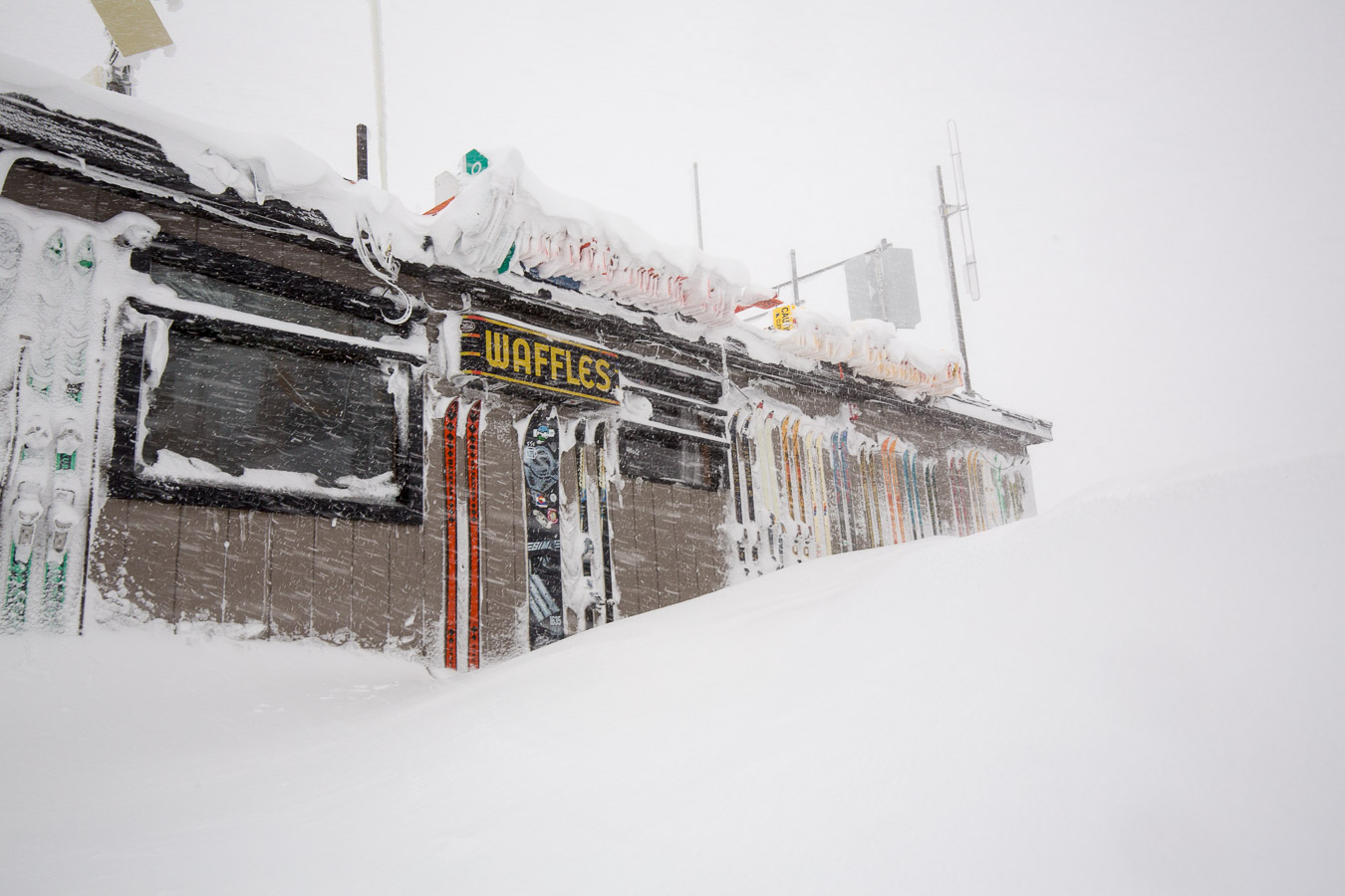 Cobet's Cabin at Jackson Hole, WY yesterday.  photo:  JHMR