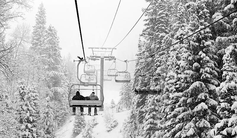 Stock photo of Beaver Creek, CO on a pow day.
