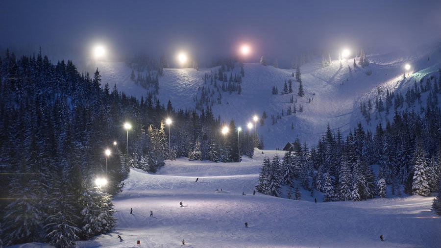 Mt. Hood Ski Bowls famous night skiing