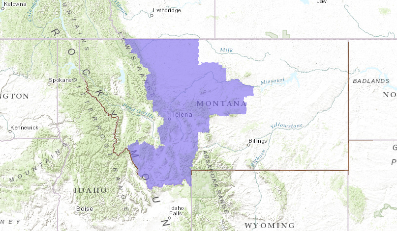 PURPLE = Winter Weather Advisory that is all over Montana for Tuesday and WEdnesday.