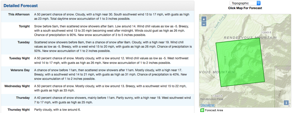 Add it up! Up to 14" of snow forecast for Jackson Hole by Wednesday.