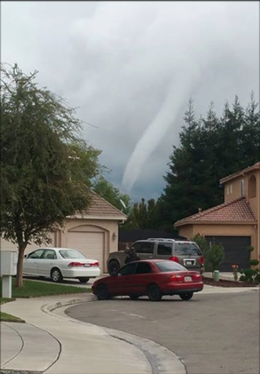 Image of the tornado in Denair, CA yesterday.