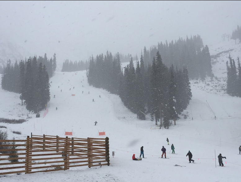 Snowing at A-Basin today.