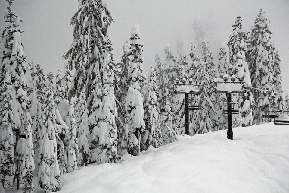 Alpental ski resort on Snoqualmie Pass, WA on December 24th, 2015. photo: alpental