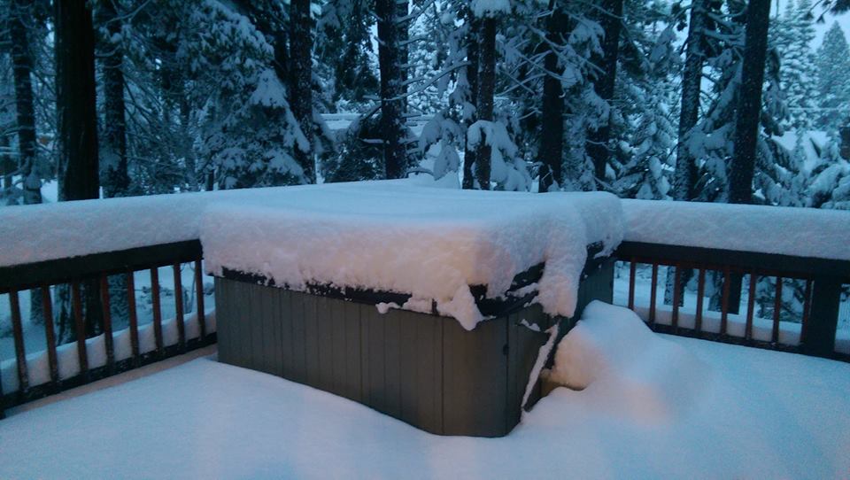 Tahoe City, CA today at 7am. photo: yimmers/snowbrains