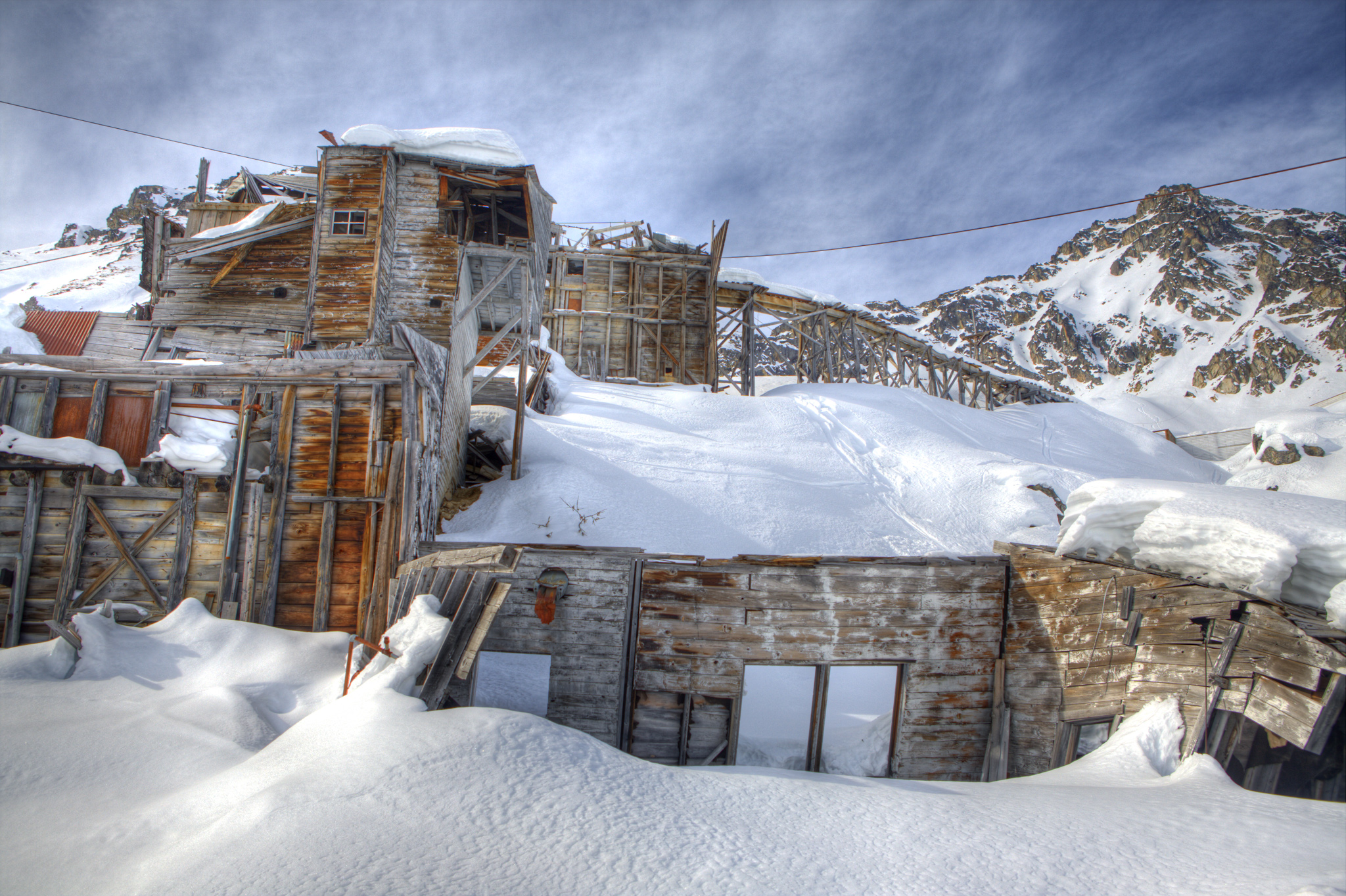 Hatcher Pass offers incredible views of whats left of the old mining operations.