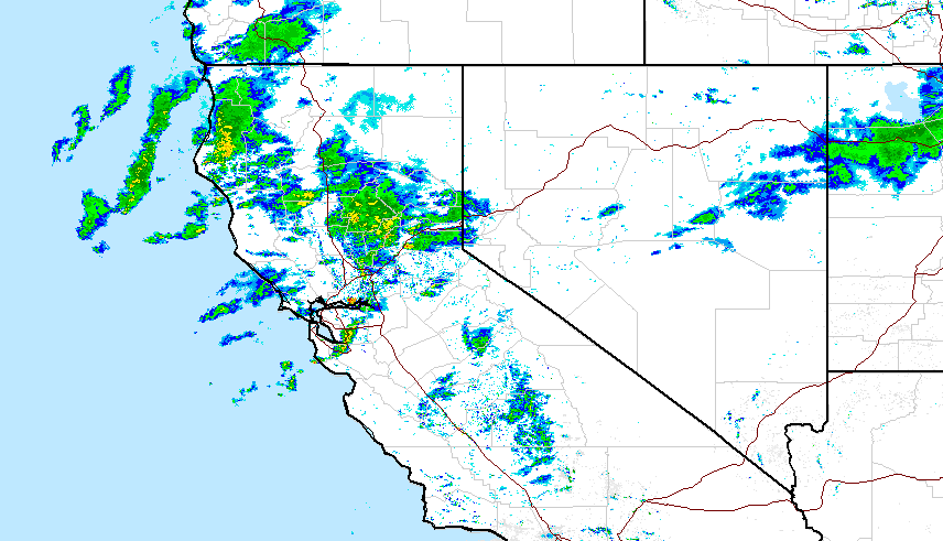 Radar showing more action coming to Tahoe soon. image from 5:30pm pst today.