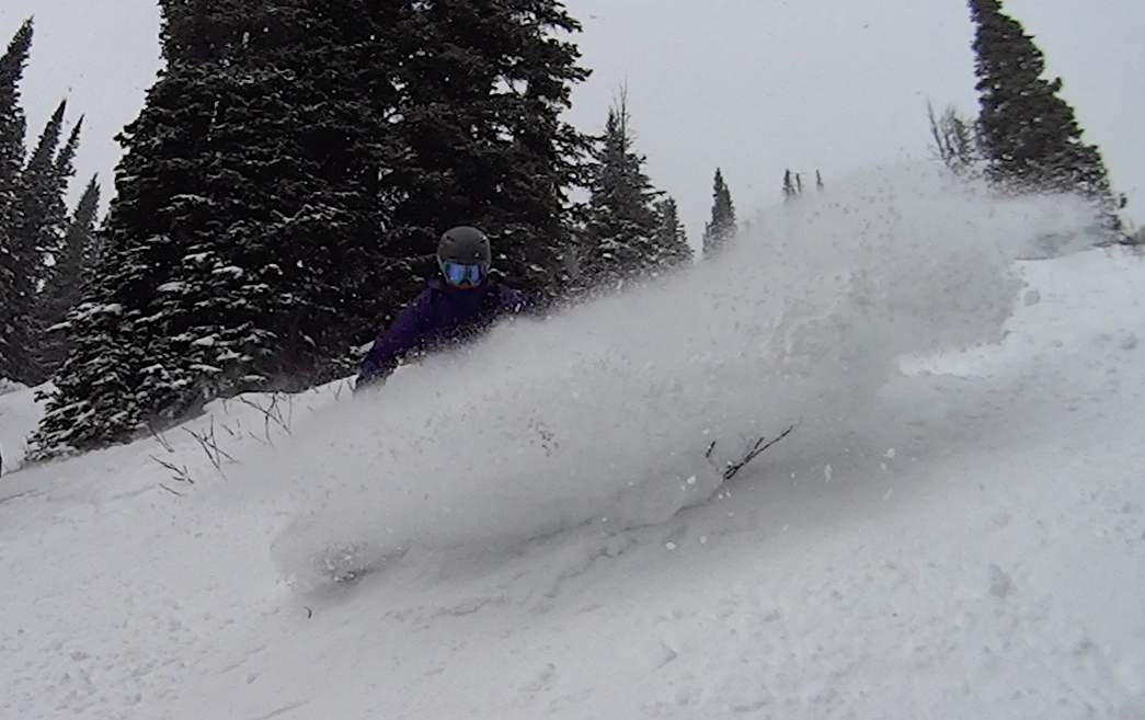  Afternoon delight! Brent Fullerton enjoying late afternoon storm skiing!