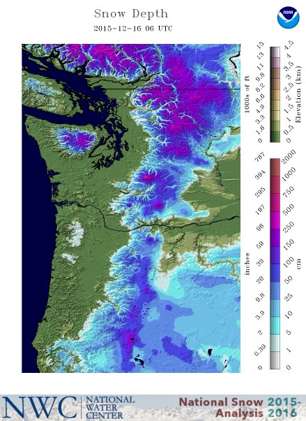 Current PNW snowpack.  image:  nwc, today