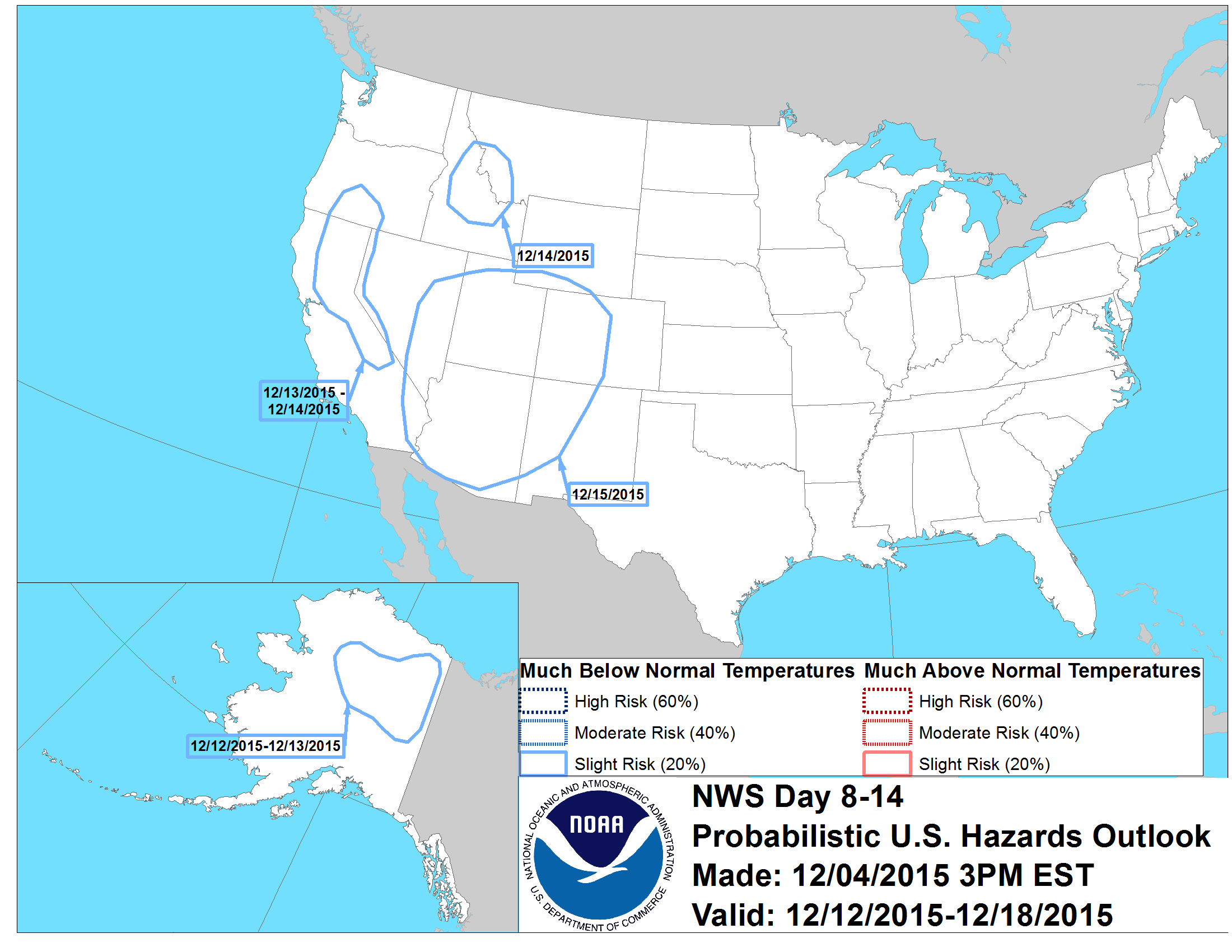 NOAA's 3-7 day forecast showing "Heavy Precipitation" in Tahoe.