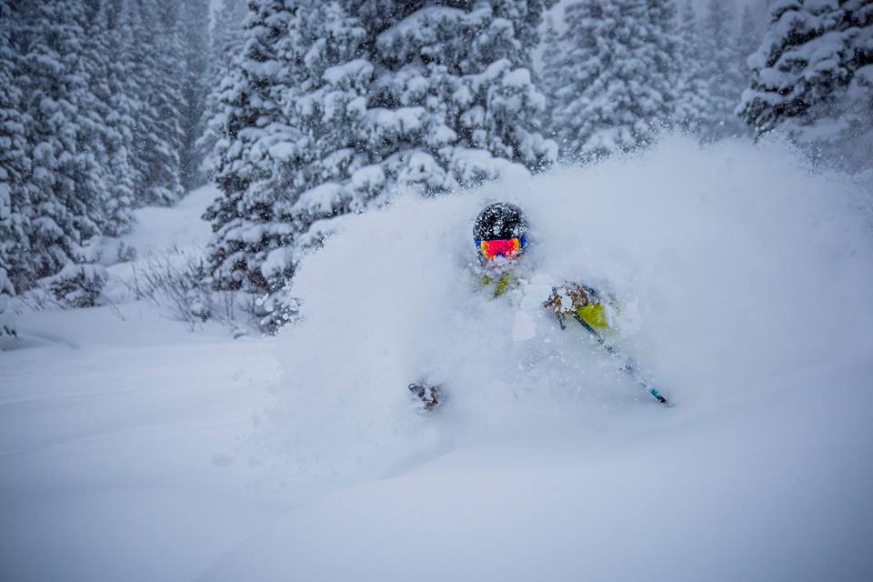 December 16th, 2015 at Alta, UT. Skier: Dave Berthaumie. Photo: Lightpole