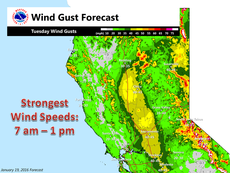 It's gonna be windy today. image: noaa, today