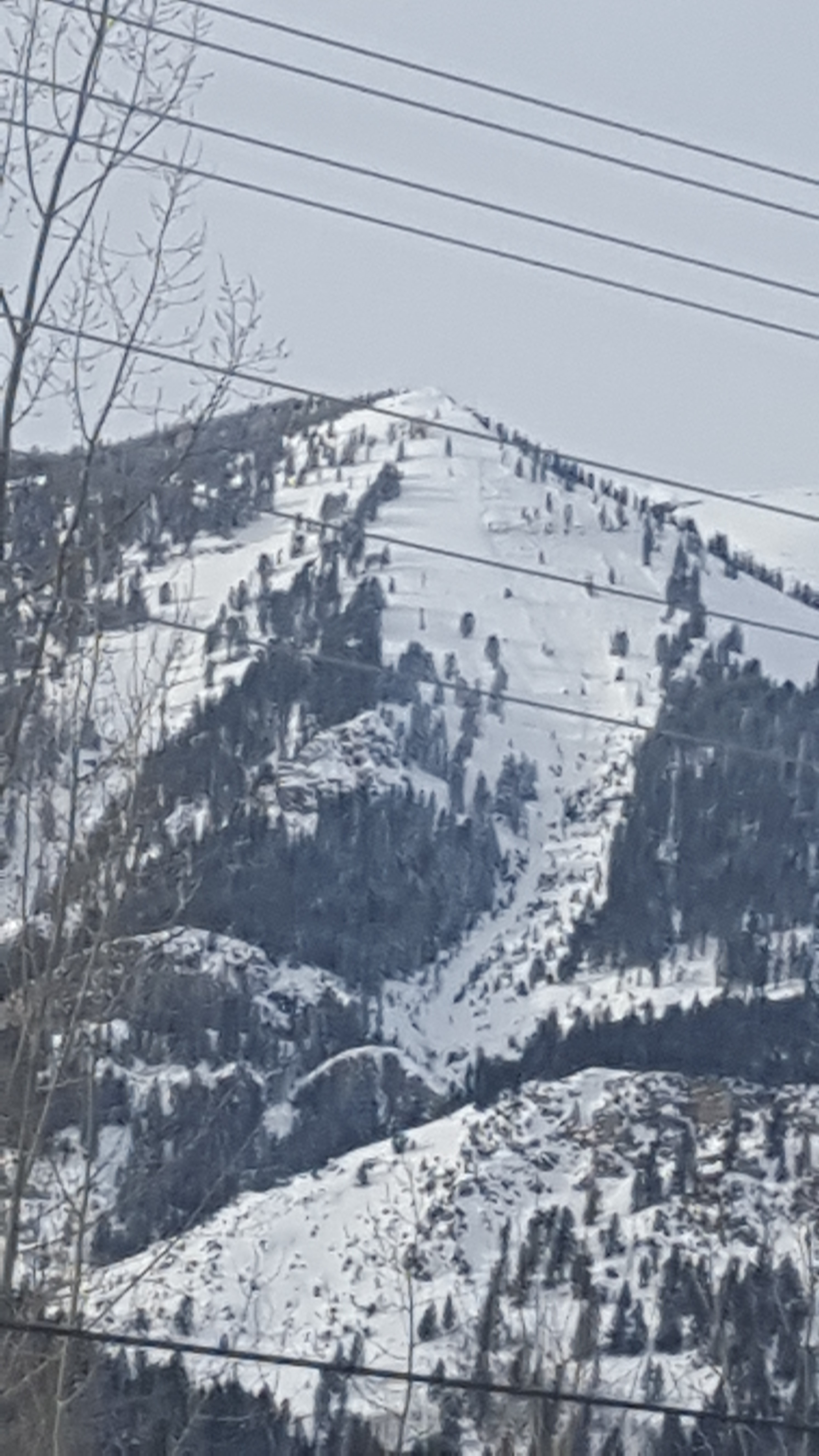 Photo of the avalanche on Pyramid today that killed one snowboarder. photo: bridger-teton avalanche center