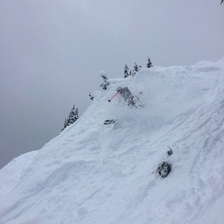 Was really fun to charge through the wet powder today.
