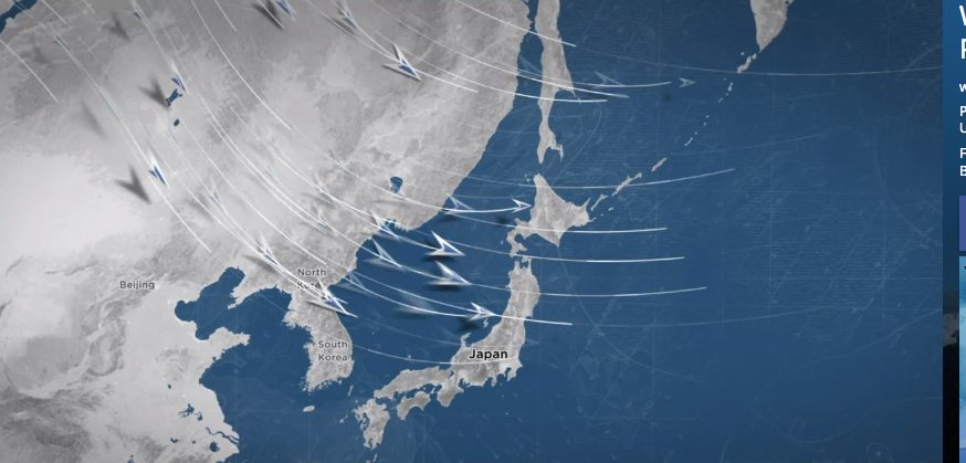 Cold Siberian wind blows off Asia, picks up moisture on Sea of Japan, slams into Japan’s mountains, and boom, you have big snow. image: weather channel