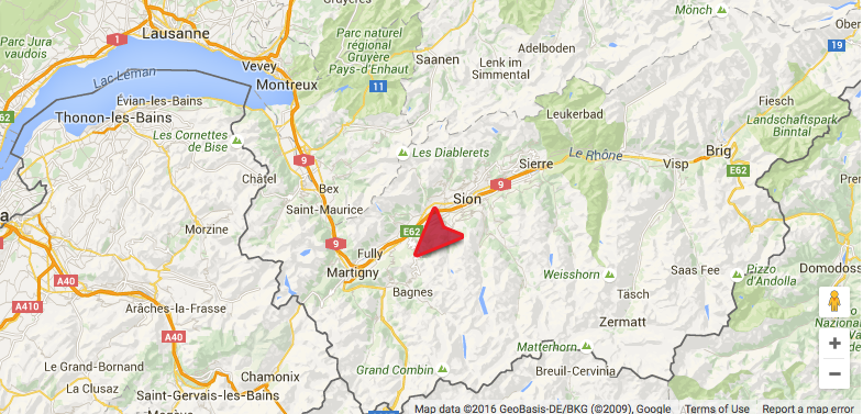Map showing the location of the deadly avalanche.